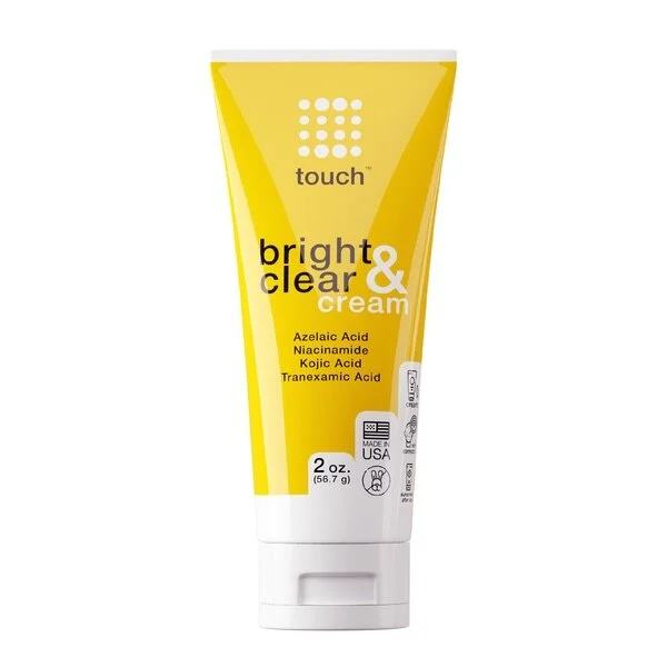 Touch Bright And Clear Cream 2oz Touch Bright and Clear Cream 56.7g in Benin City, Nigeria with kojic, azelaic, and tranexamic acids for dark spots and melasma