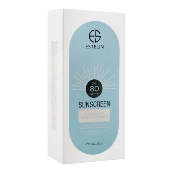 Estelin Ultra Light Hydrating Invisible Sunscreen SPF 80 Pa+++- 100g Estelin Ultra Light Hydrating Sunscreen