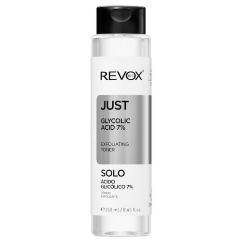 Revox Glycolic Acid Toner 250ml with 7% AHA for exfoliation and radiant skin