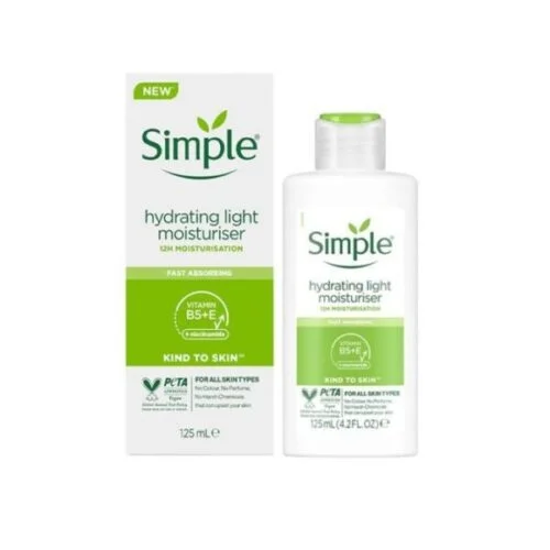 Simple Kind To Skin Hydrating Light Moisturiser 4.2fl oz 125ml Simple Hydrating Light Moisturizer 125ml – lightweight daily face cream with Pro-Vitamin B5 and Vitamin E for oily and sensitive skin in Benin City, Nigeria