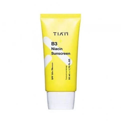 Tiam B3 Niacin Sunscreen SPF50+ in 50ml tube – lightweight sunscreen with niacinamide and SPF for bright, even skin tone. ShopTESA Ng in Benin City, Nigeria