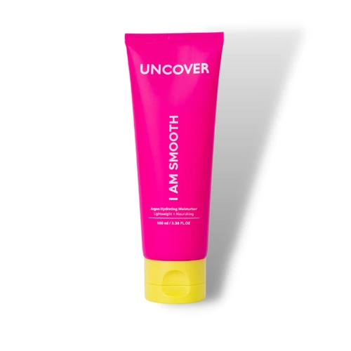 Uncover Argan Hydrating Moisturiser 100ml with argan oil, niacinamide, and vitamin E for soft, nourished skin