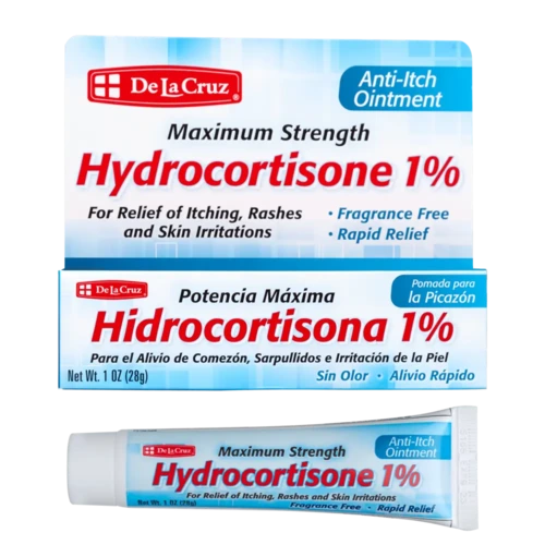 De La Cruz Hydrocortisone Anti Itch Ointment 28g for itch relief and irritated skin in Benin City